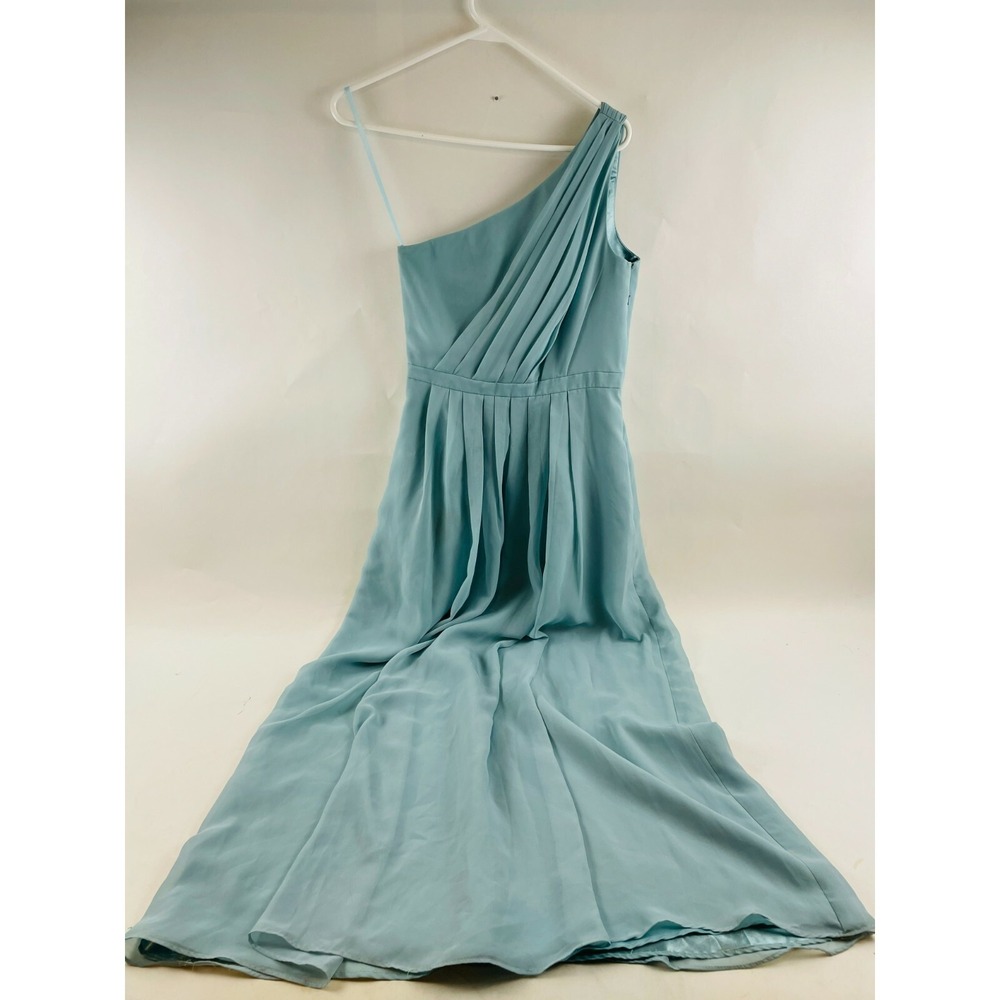 WEDDINGTON WAY Bridesmaid Dress Size 4 Sky Blue Hemmed One Shoulder